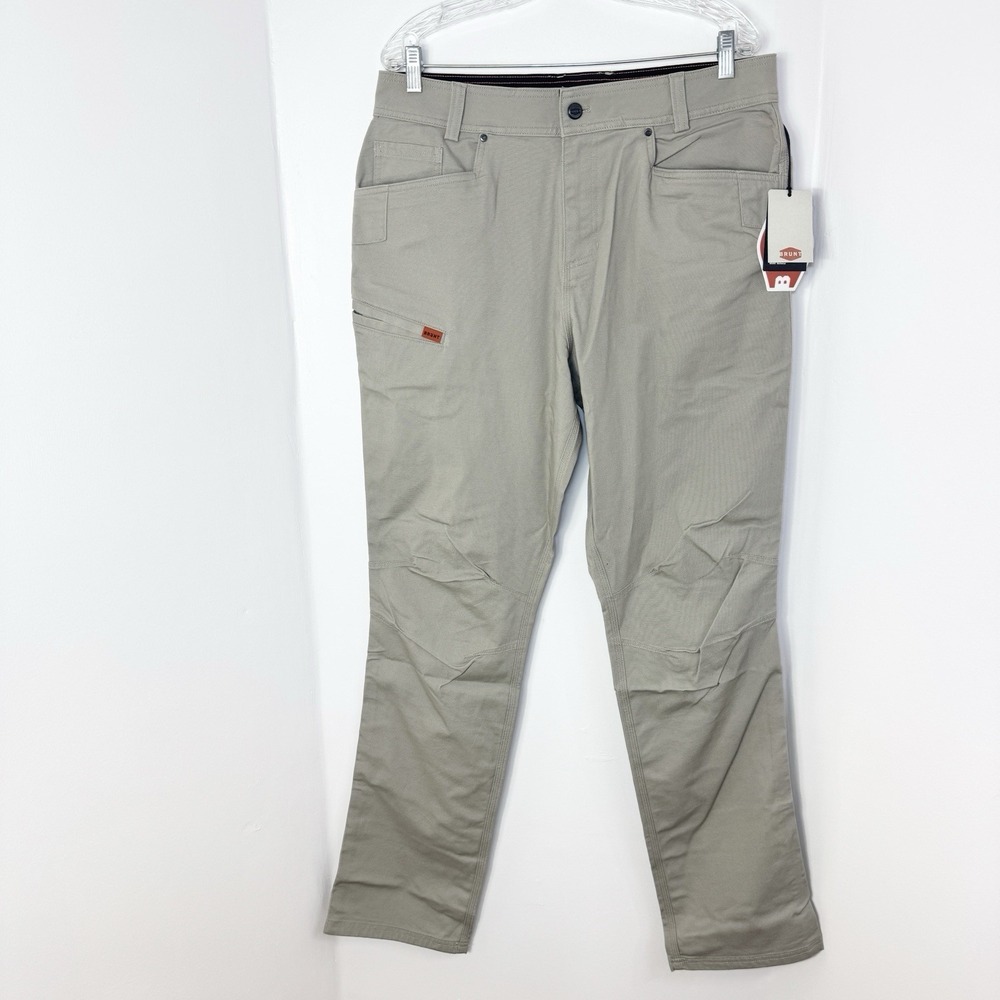 Brunt Workwear Torra Work Pants Mens Size 34X36 Stretch Straight Leg Work Khaki